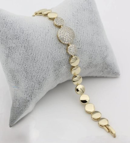 Xuping,ortası Zirkon taşli gold bileklik